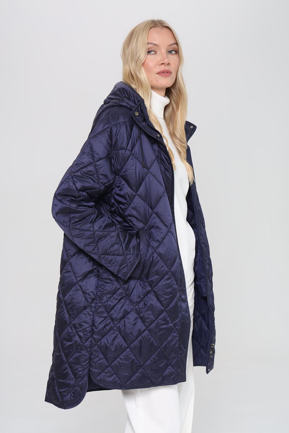 Пальто Pezzo стеганое синее