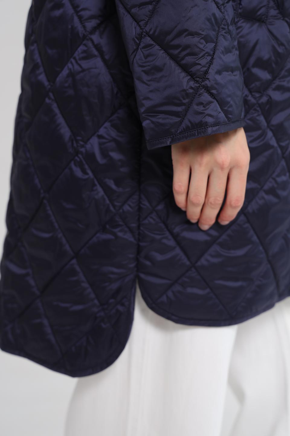 Пальто Pezzo стеганое синее