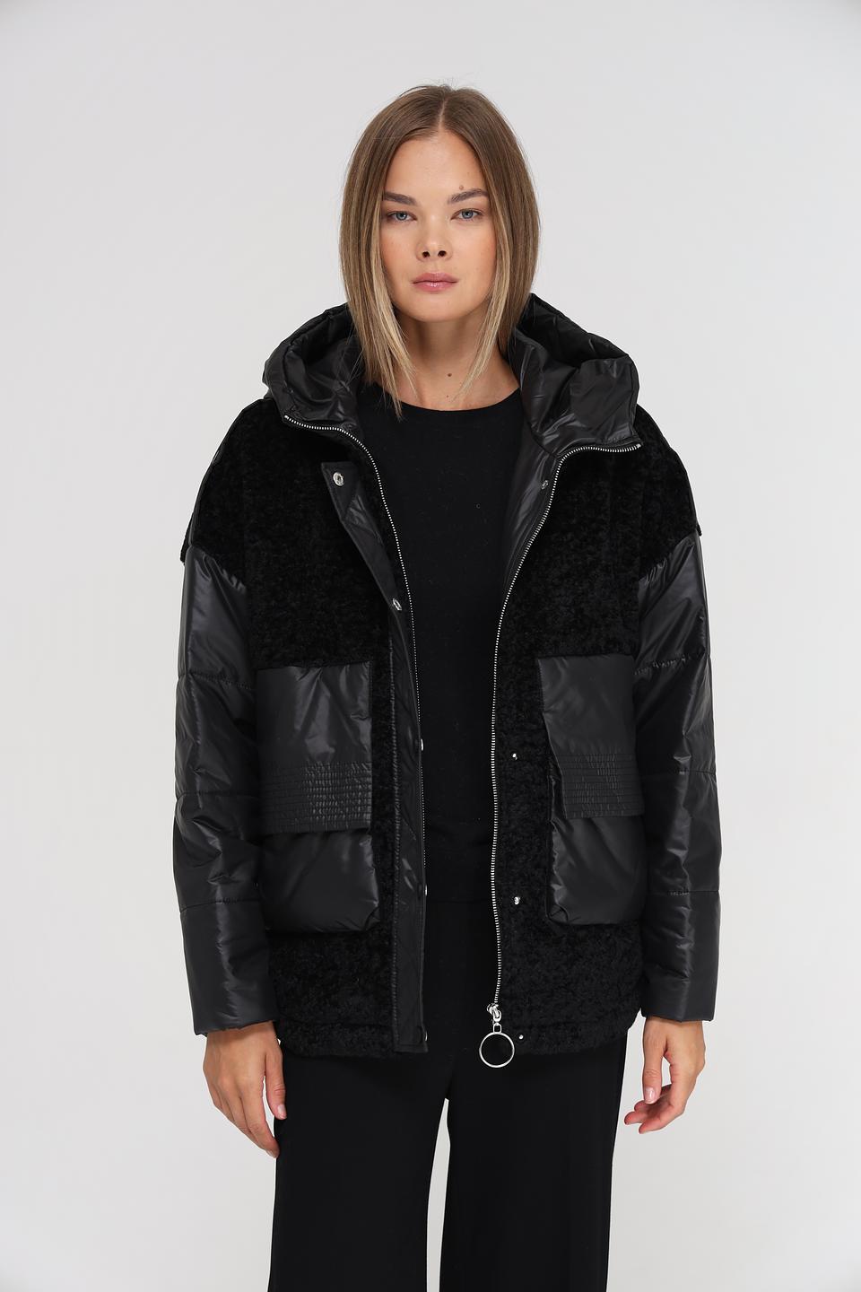 Куртка Electra style комбинированная чёрная