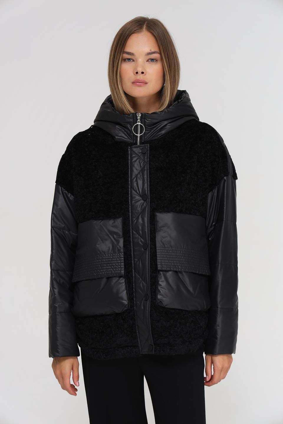 Куртка Electra style комбинированная чёрная