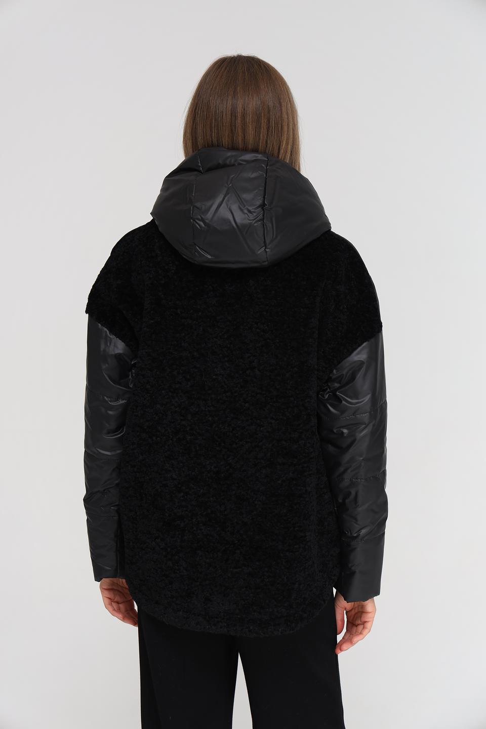 Куртка Electra style комбинированная чёрная