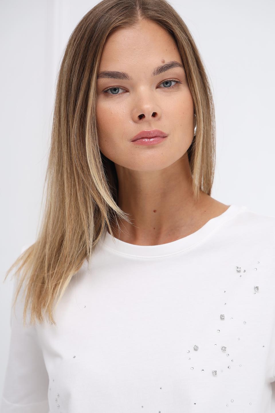 Футболка Gerry Weber с кристаллами, белый