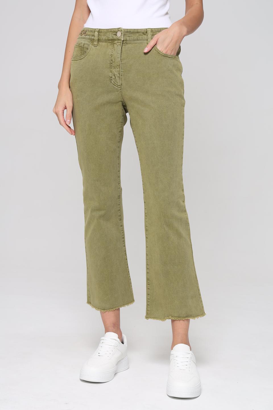 Джинсы Luisa Cerano оливковые