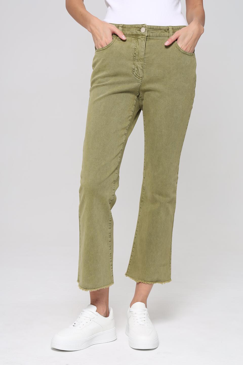 Джинсы Luisa Cerano оливковые