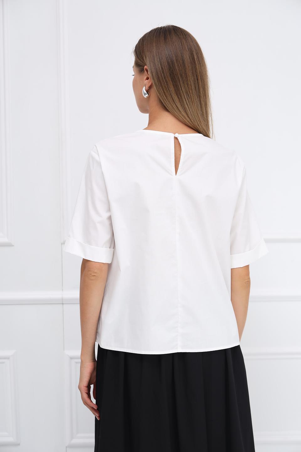 Блуза Oui с розами белый