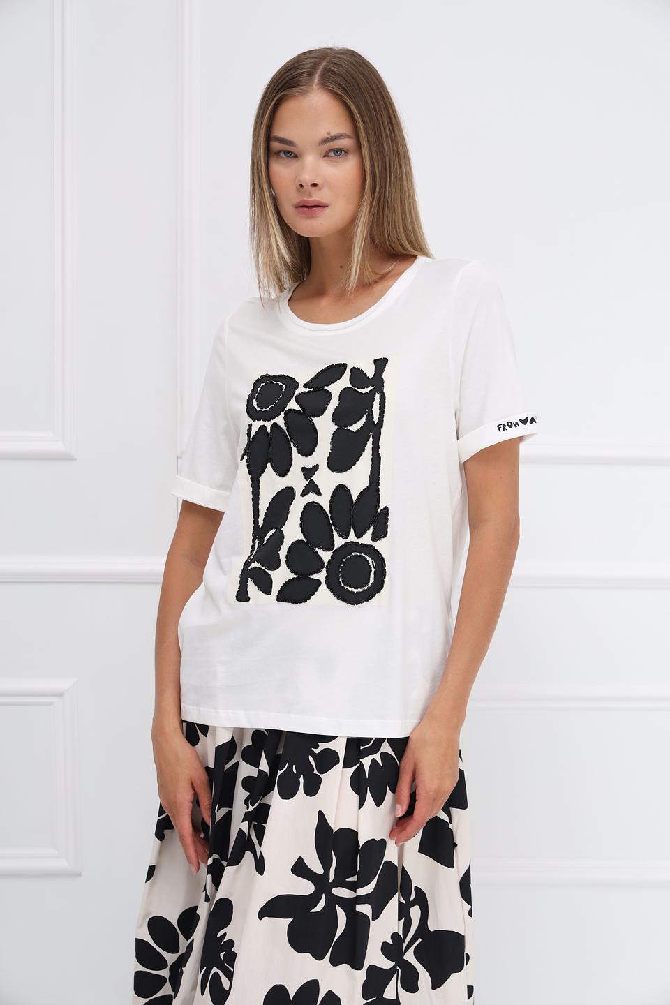 Футболка Oui с принтом чёрный