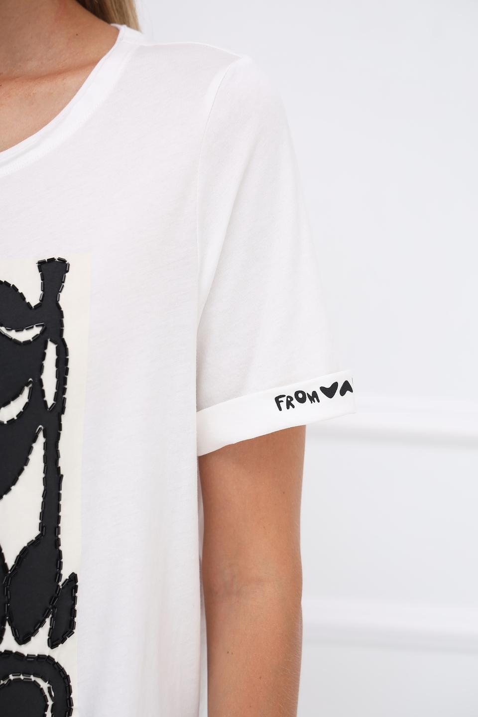 Футболка Oui с принтом чёрный