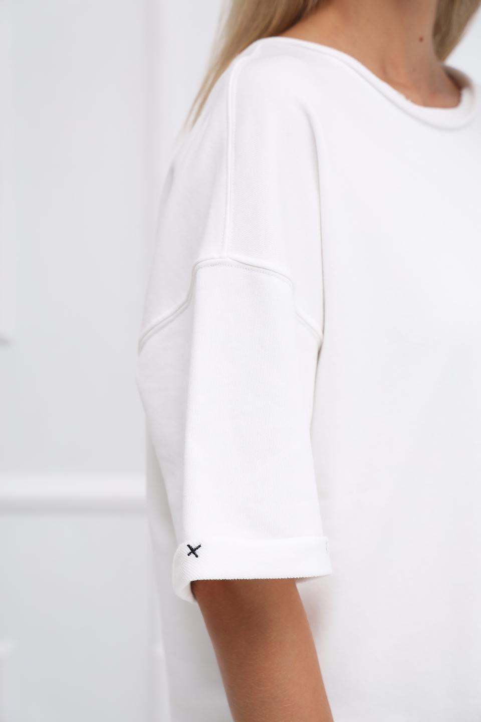 Пуловер Oui с логотипом белый