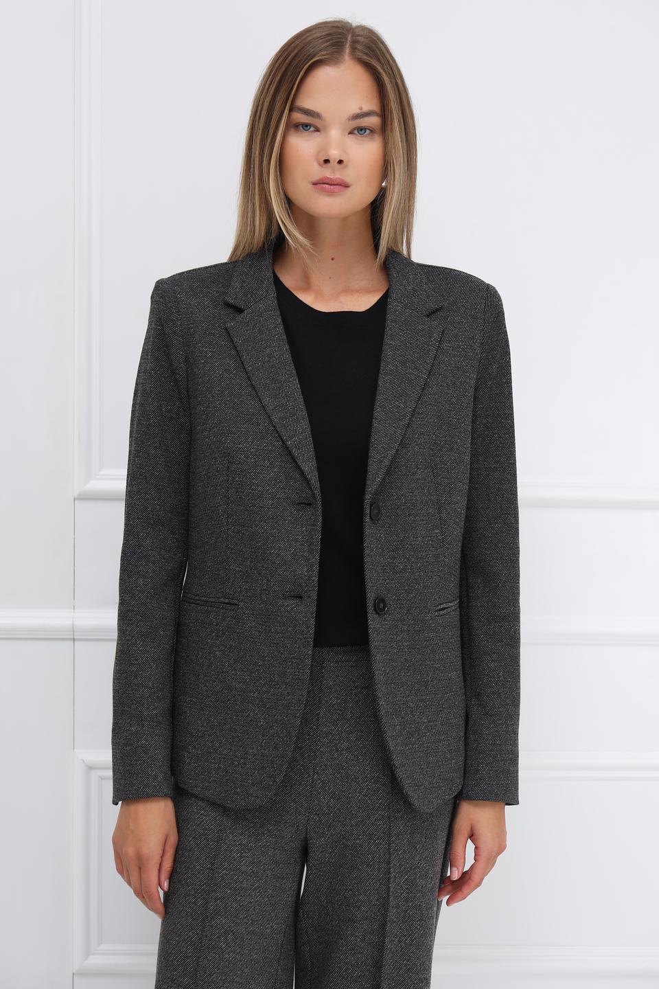 Жакет Oui женский серый в клетку