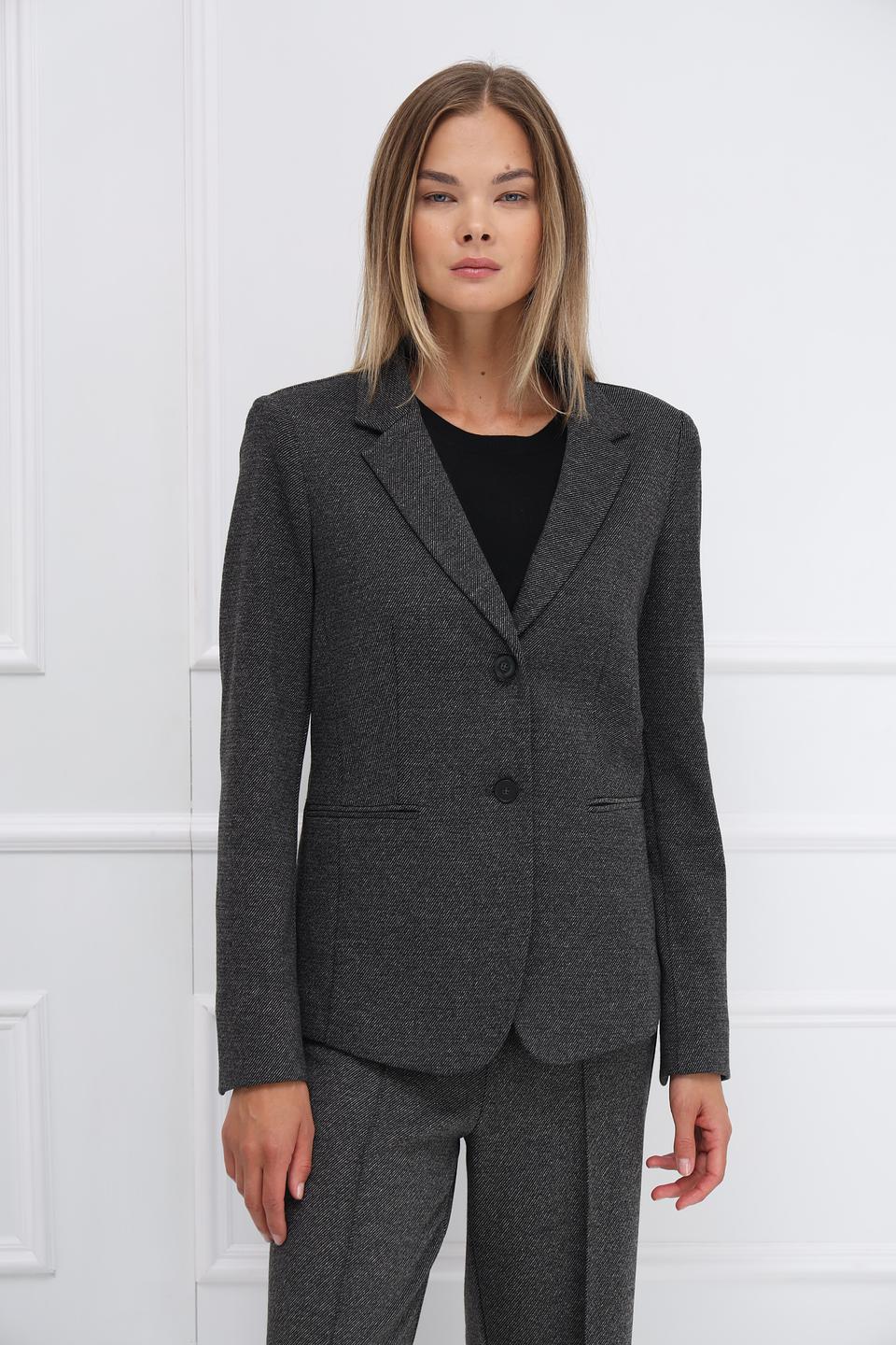 Жакет Oui женский серый в клетку