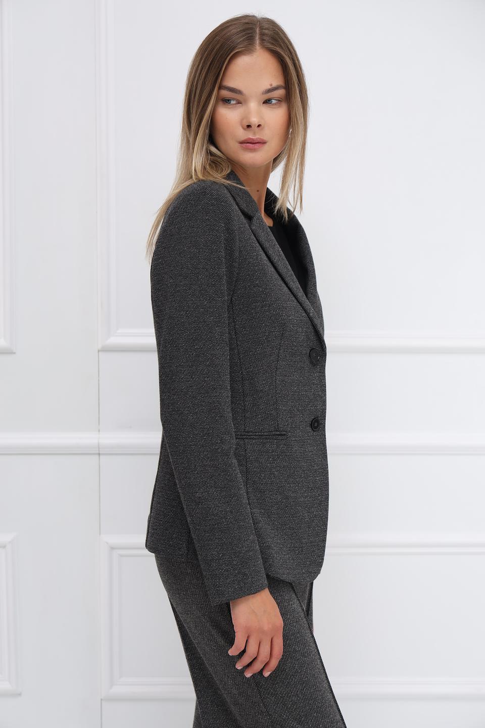 Жакет Oui женский серый в клетку