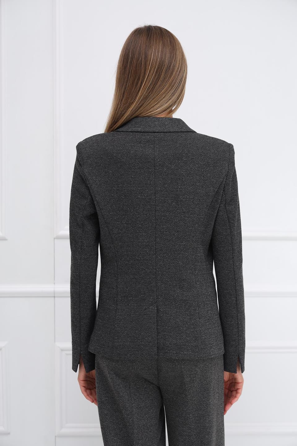 Жакет Oui женский серый в клетку