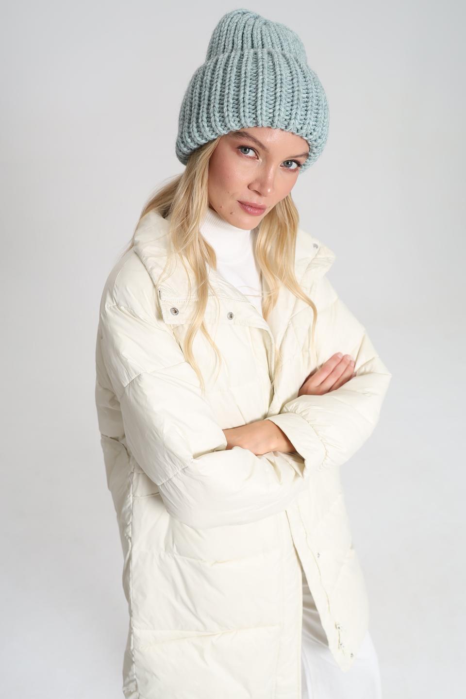 Шапка Adel вязаная мятная