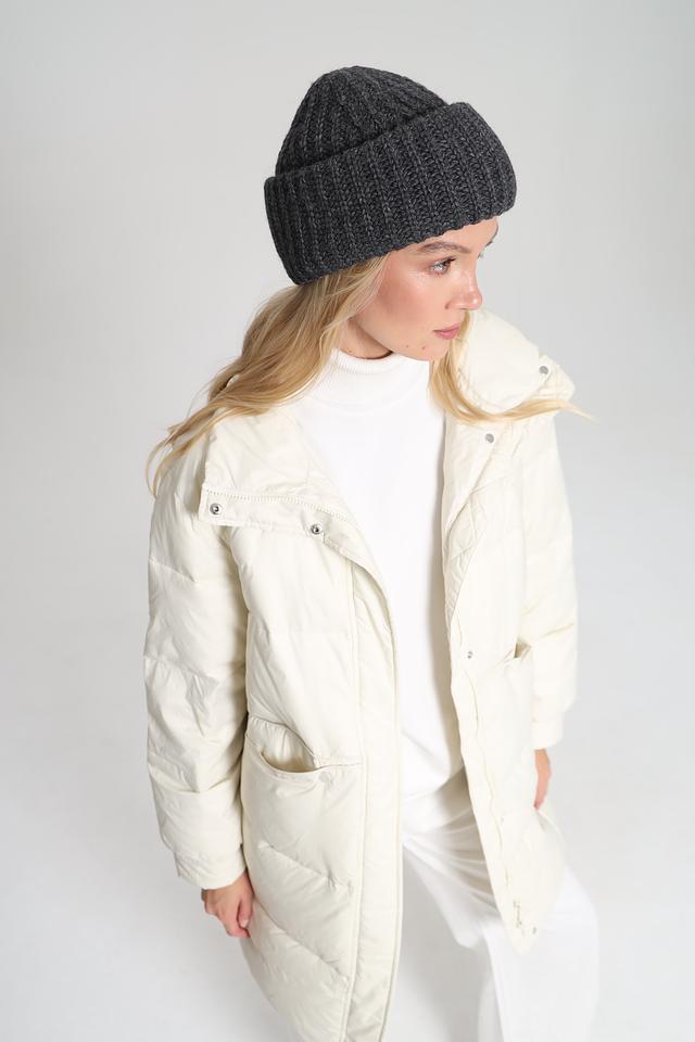 Шапка Adel вязаная серая