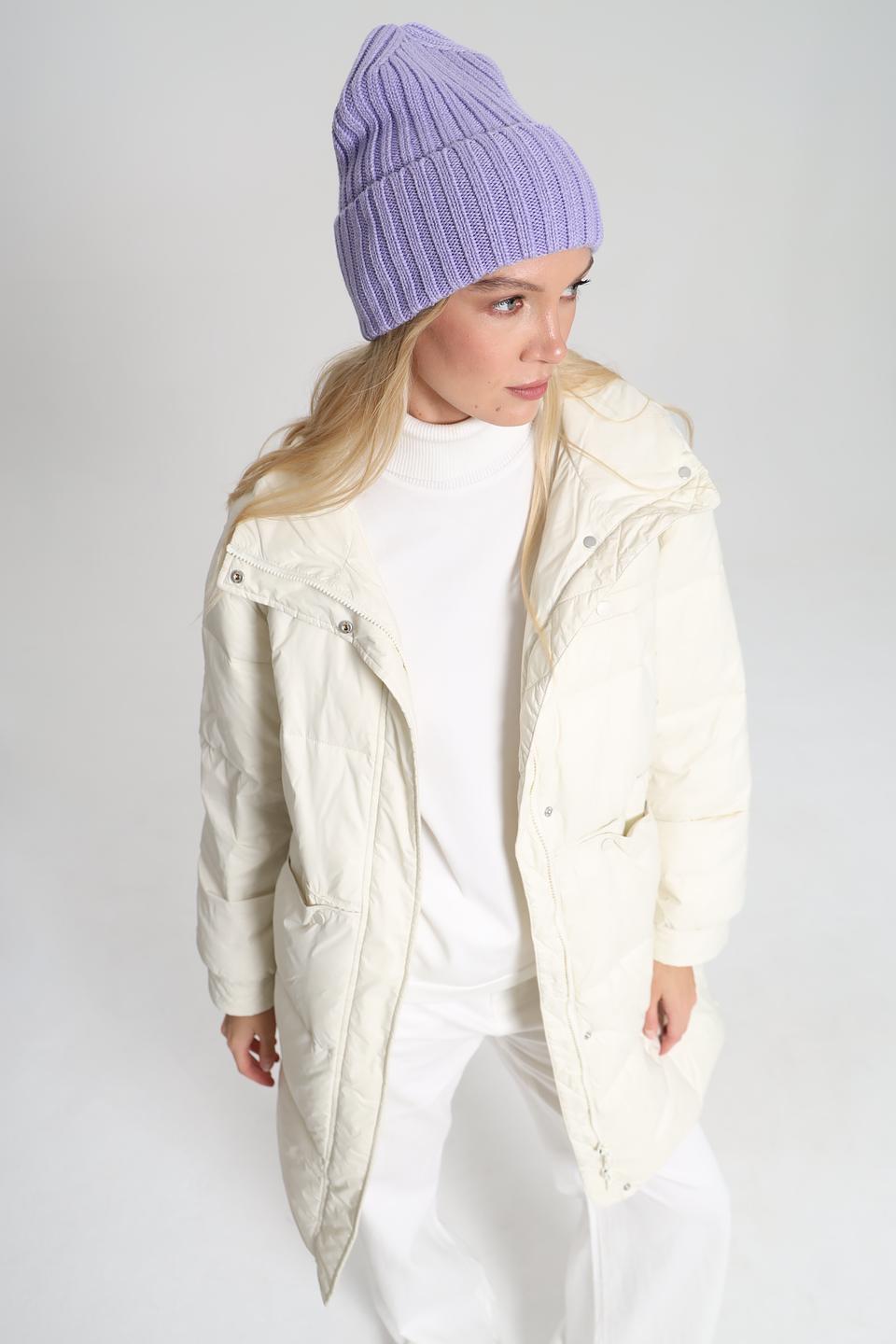 Шапка Adel вязаная лавандовая