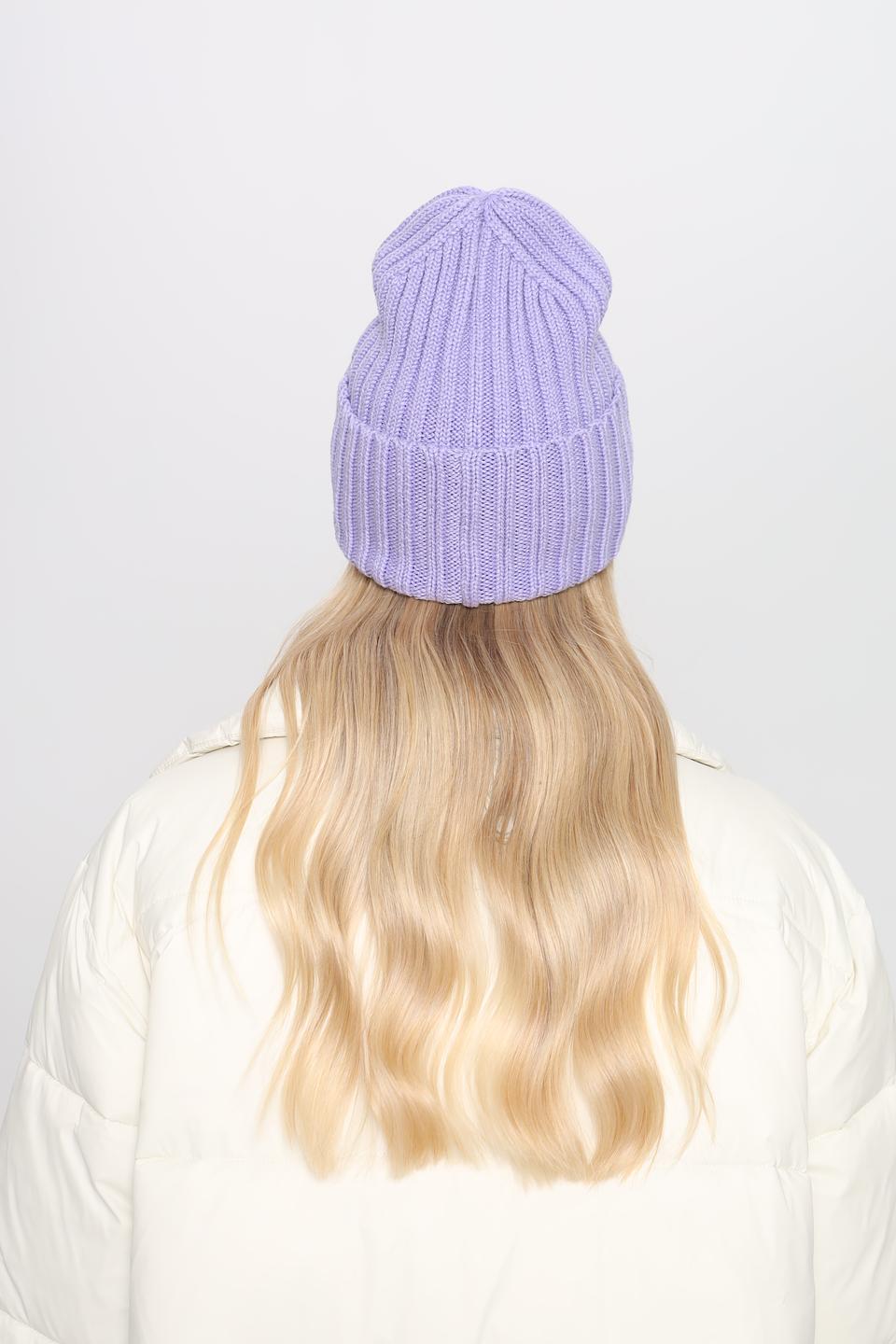 Шапка Adel вязаная лавандовая