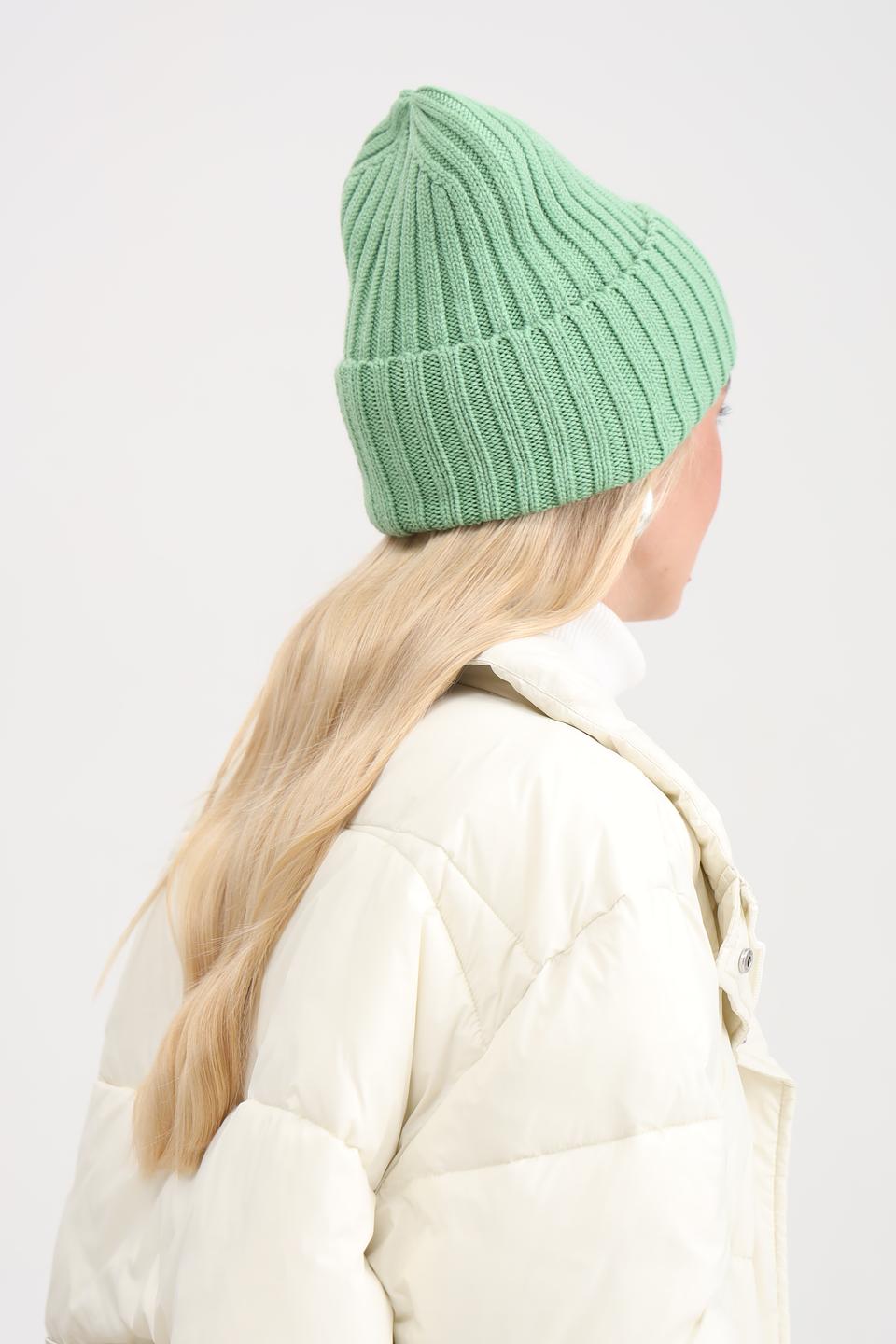 Шапка Adel вязаная мятная