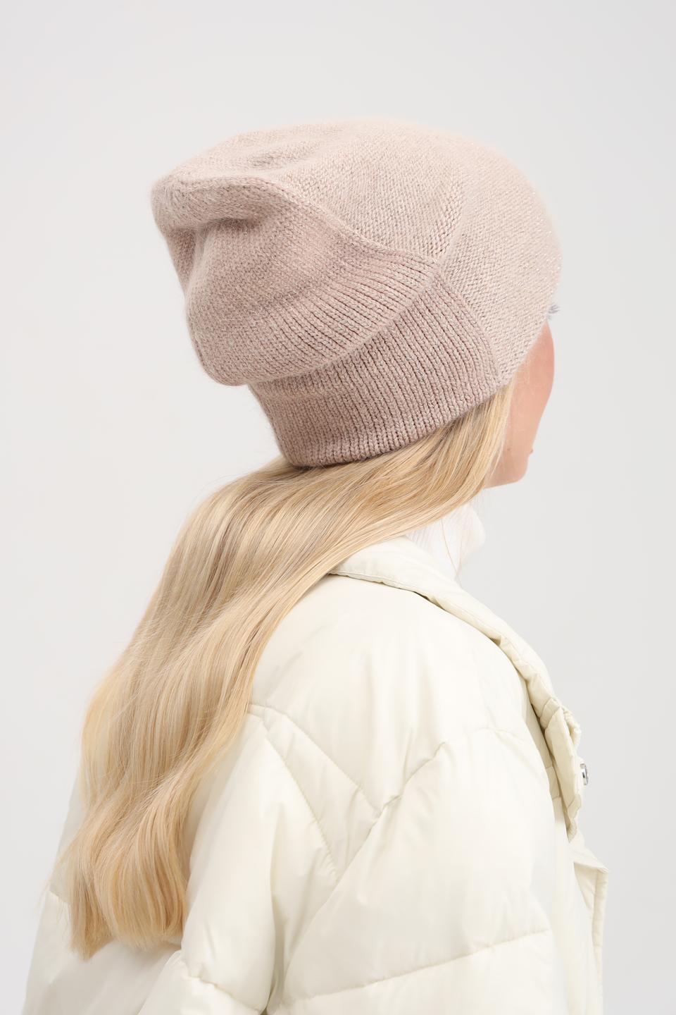 Шапка Adel вязаная бежевая