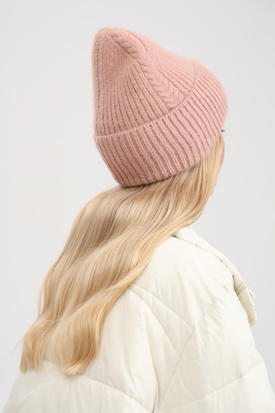 Шапка Adel вязаная пудровая