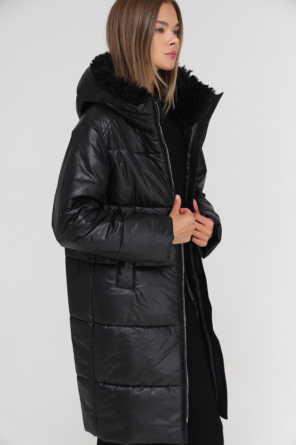 Пальто Electra style чёрное стеганое