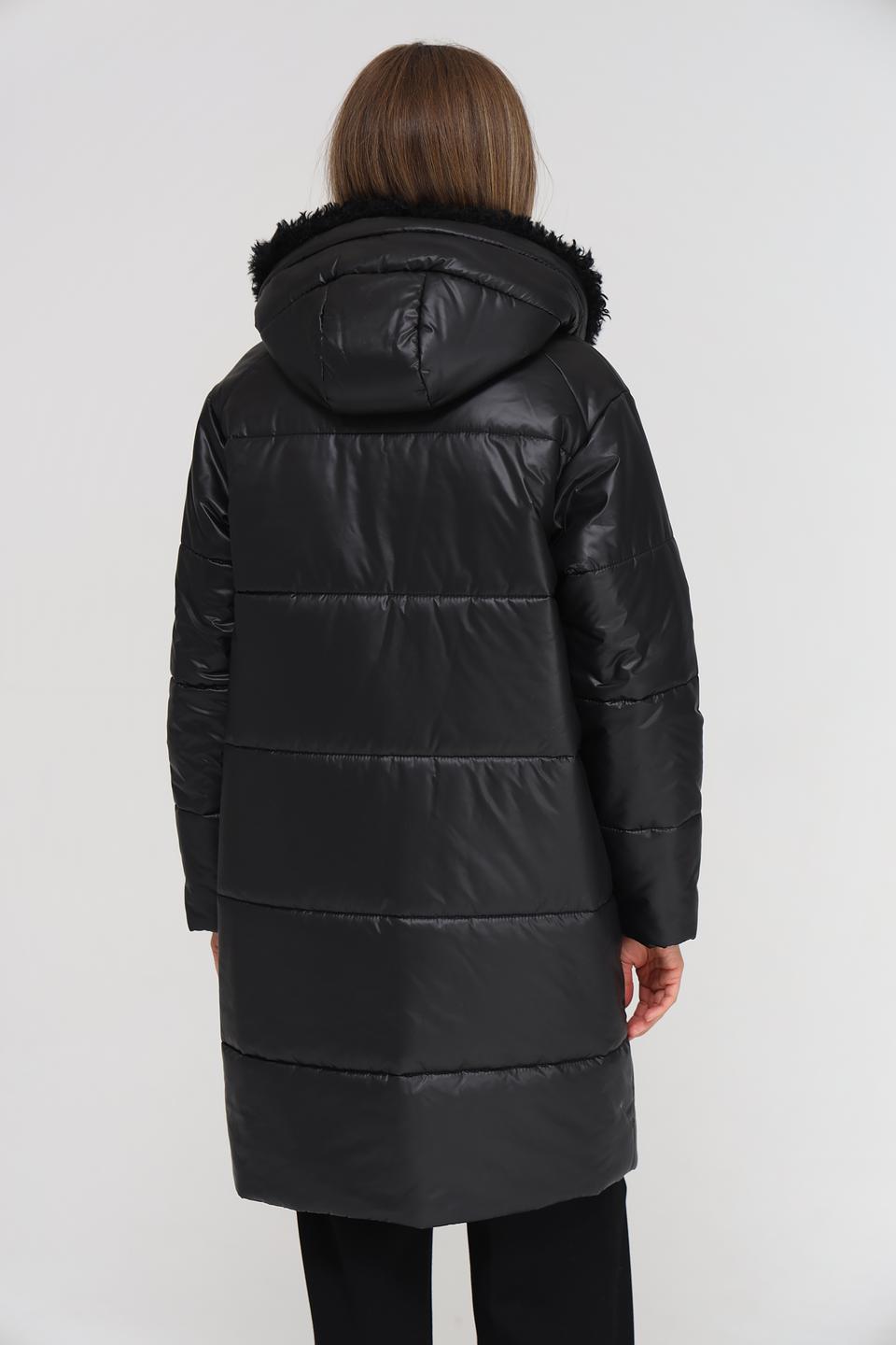 Пальто Electra style чёрное стеганое