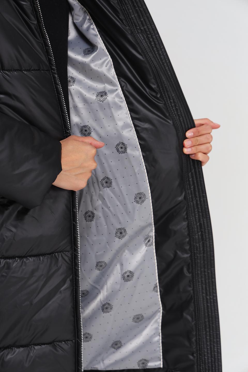 Пальто Electra style чёрное стеганое