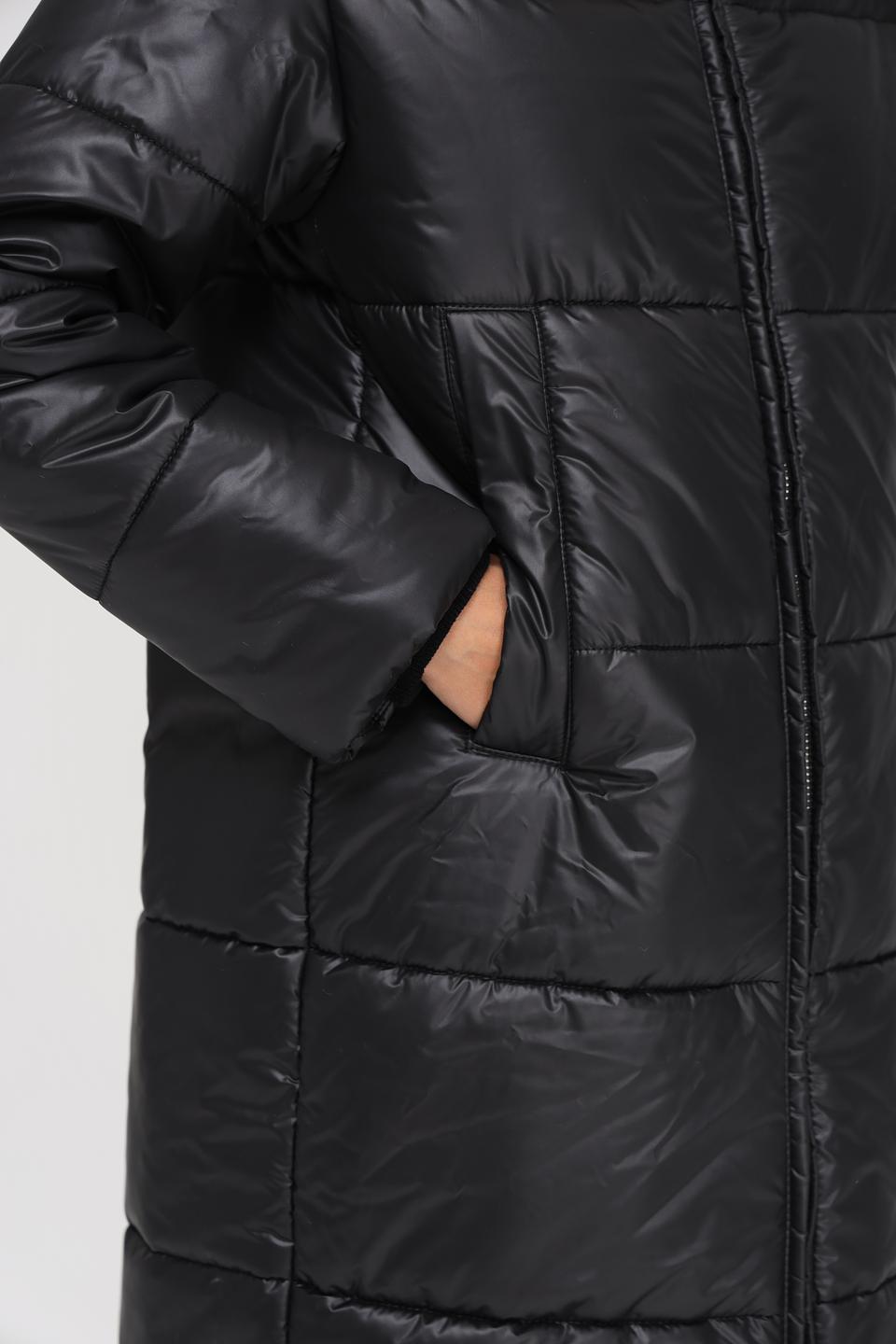 Пальто Electra style чёрное стеганое