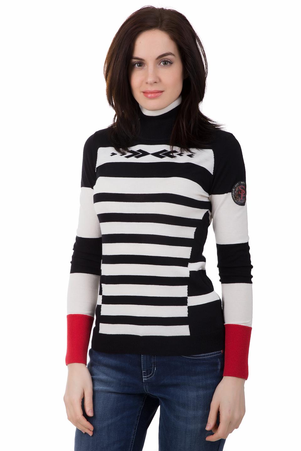 Водолазка Sportalm в полоску чёрно-белая