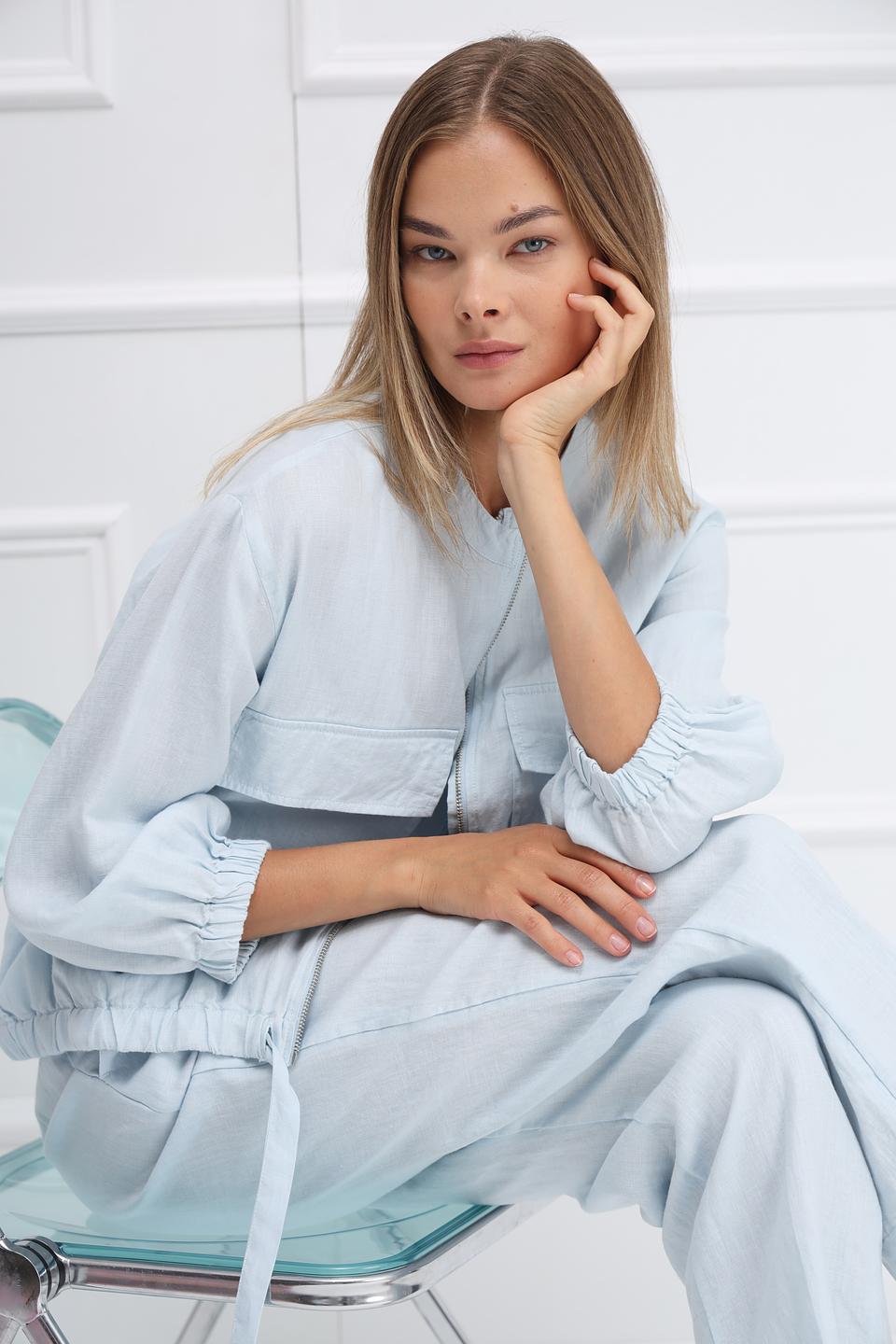 Жакет Monari из льна голубой