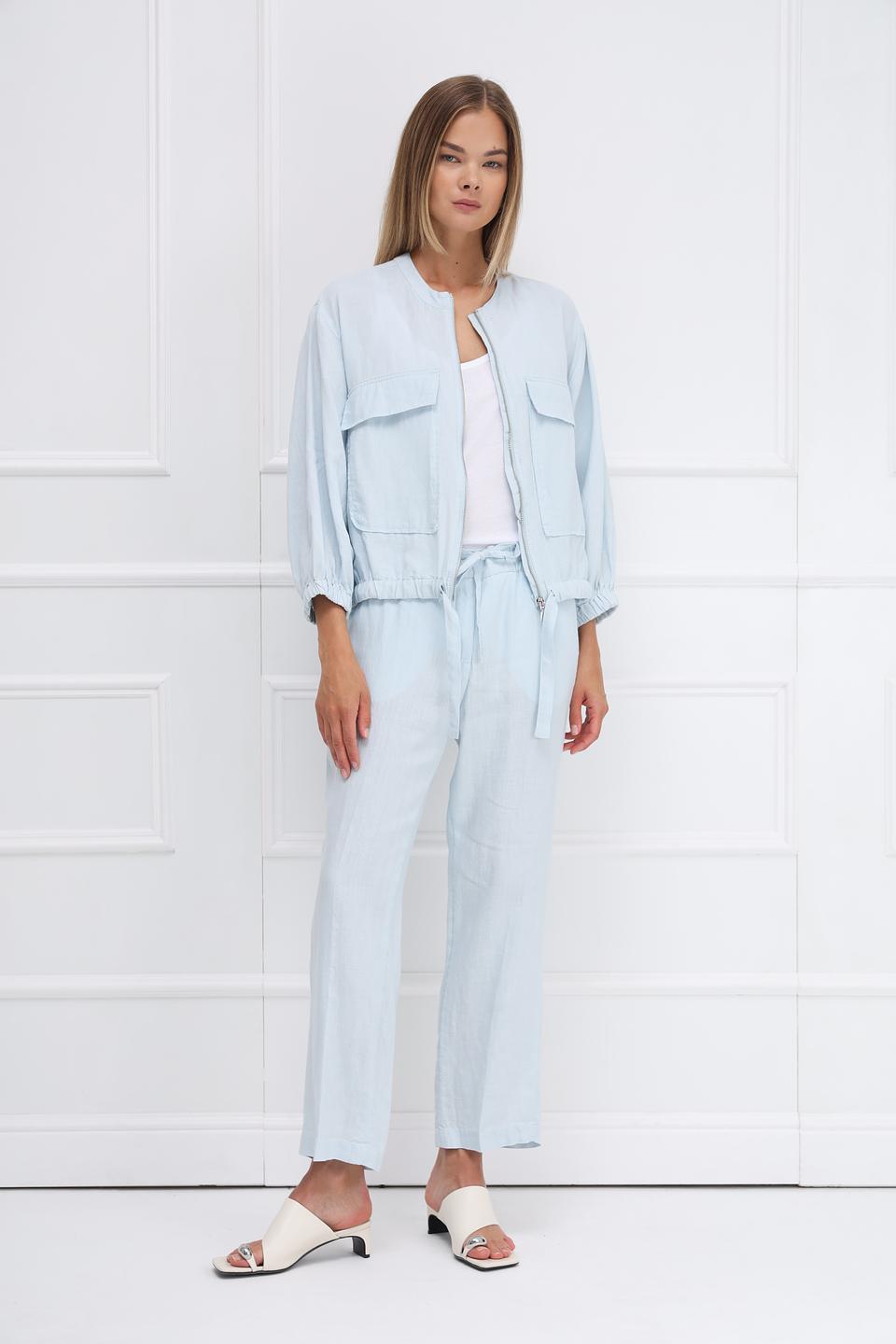 Жакет Monari из льна голубой