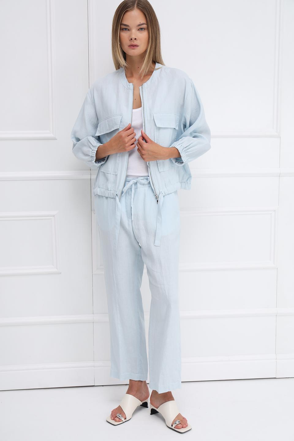 Жакет Monari из льна голубой