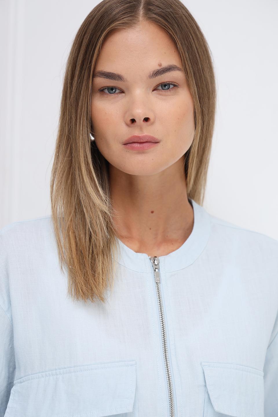 Жакет Monari из льна голубой
