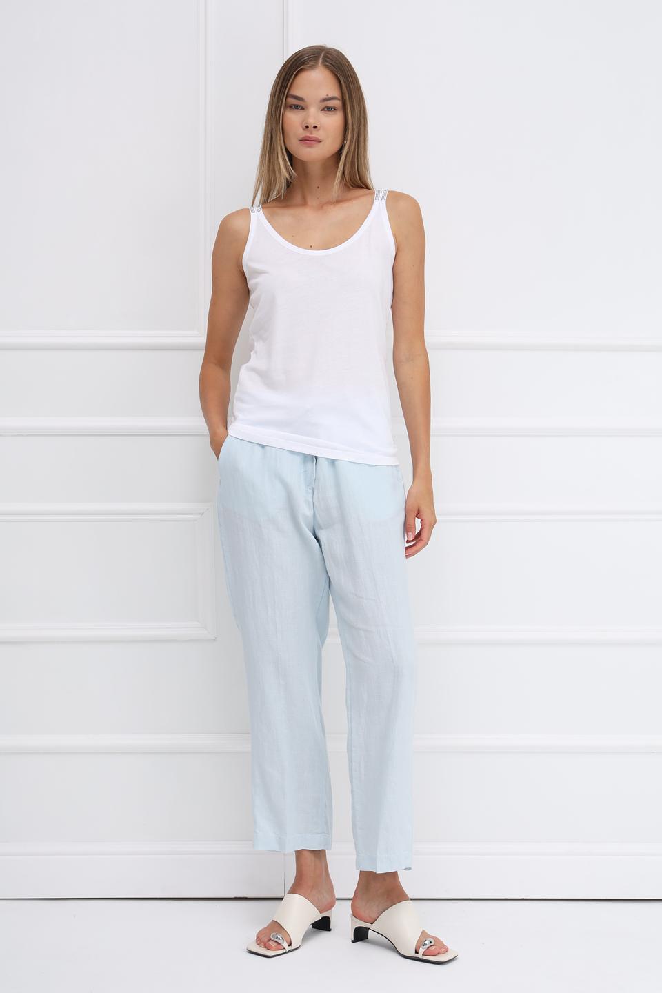Брюки Monari лен голубой