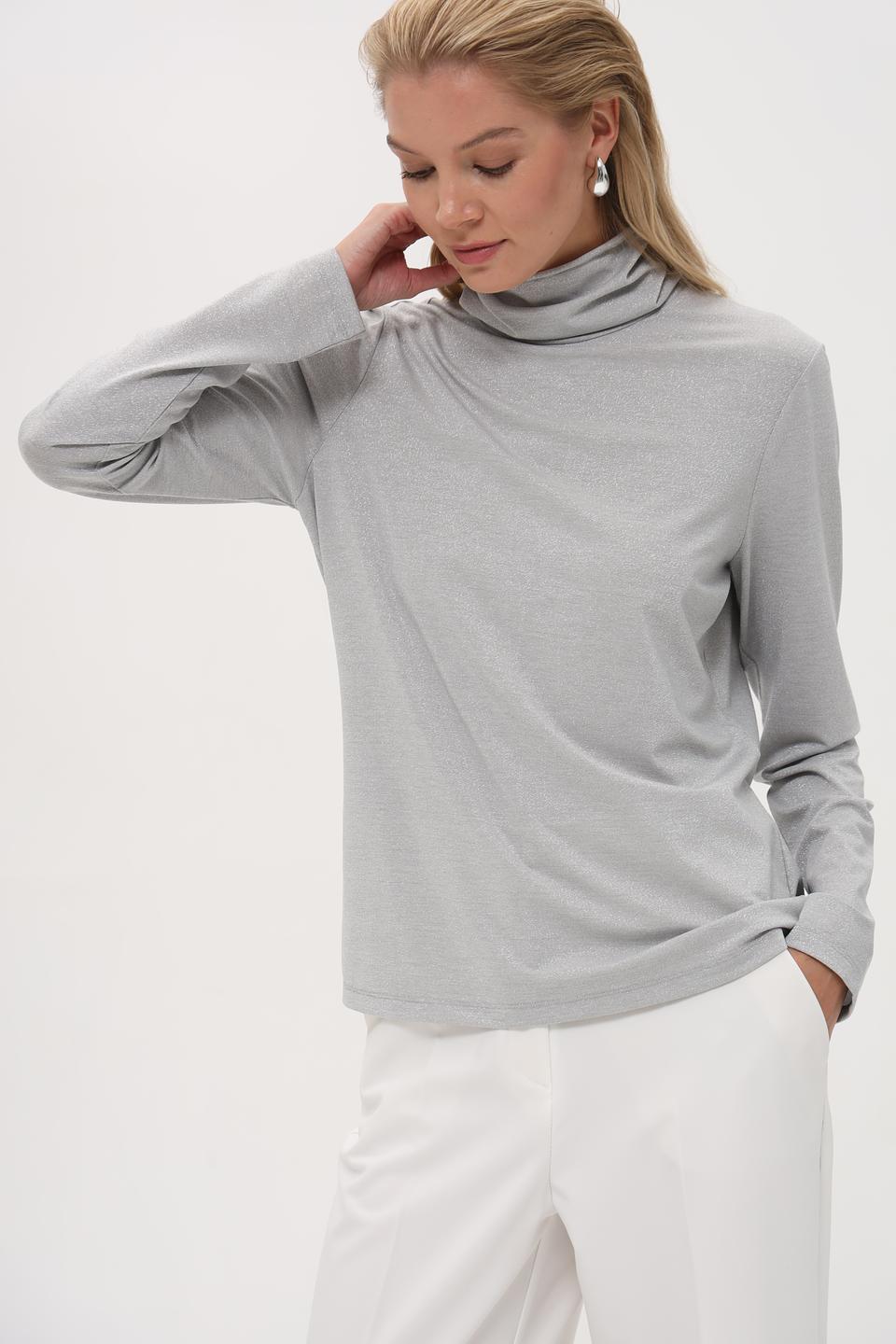 Водолазка Pezzo серая с блеском