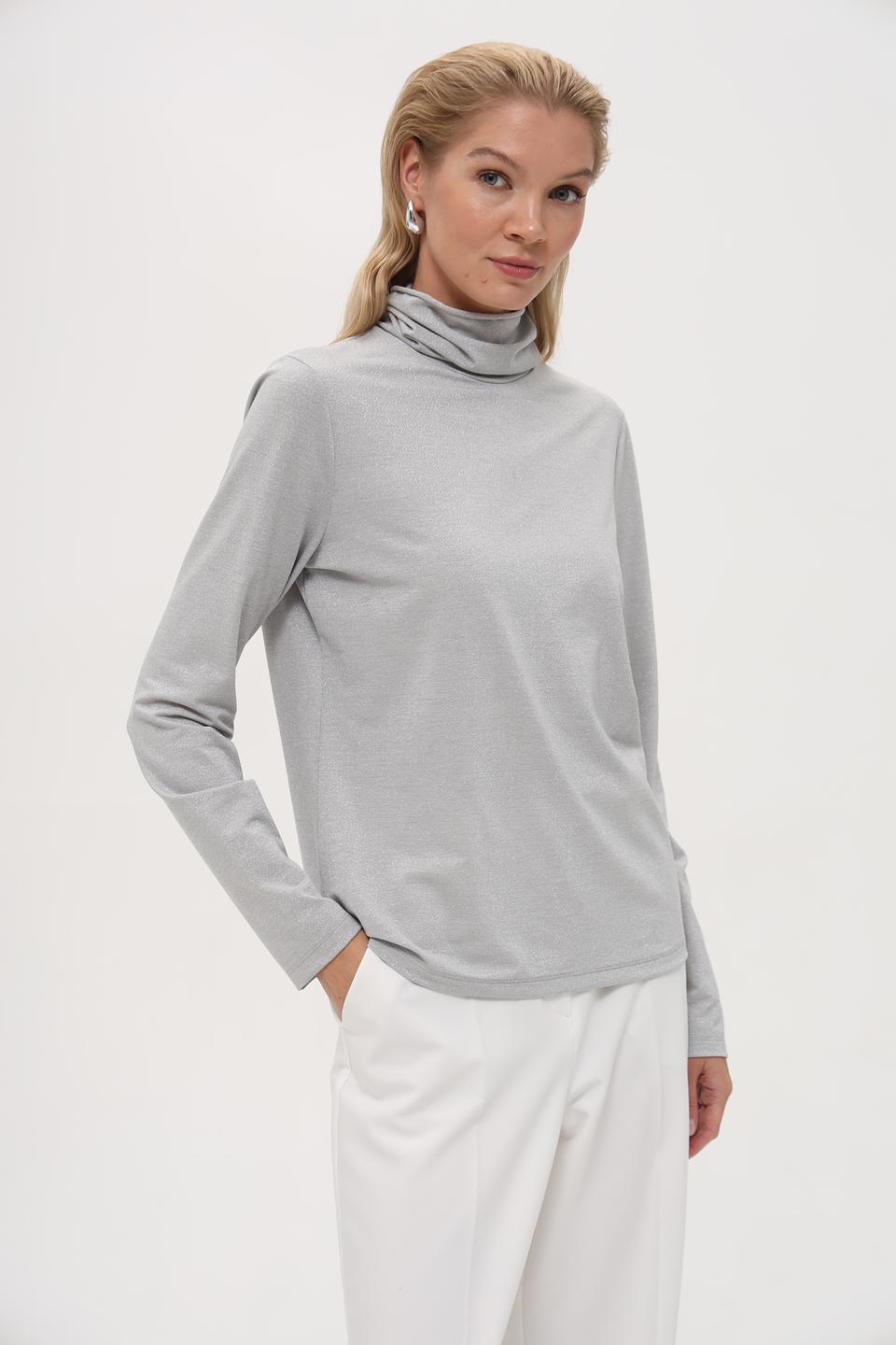 Водолазка Pezzo серая с блеском