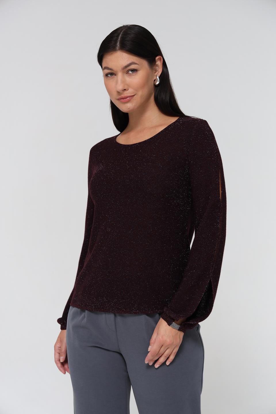 Пуловер Monari с вырезами бордовый