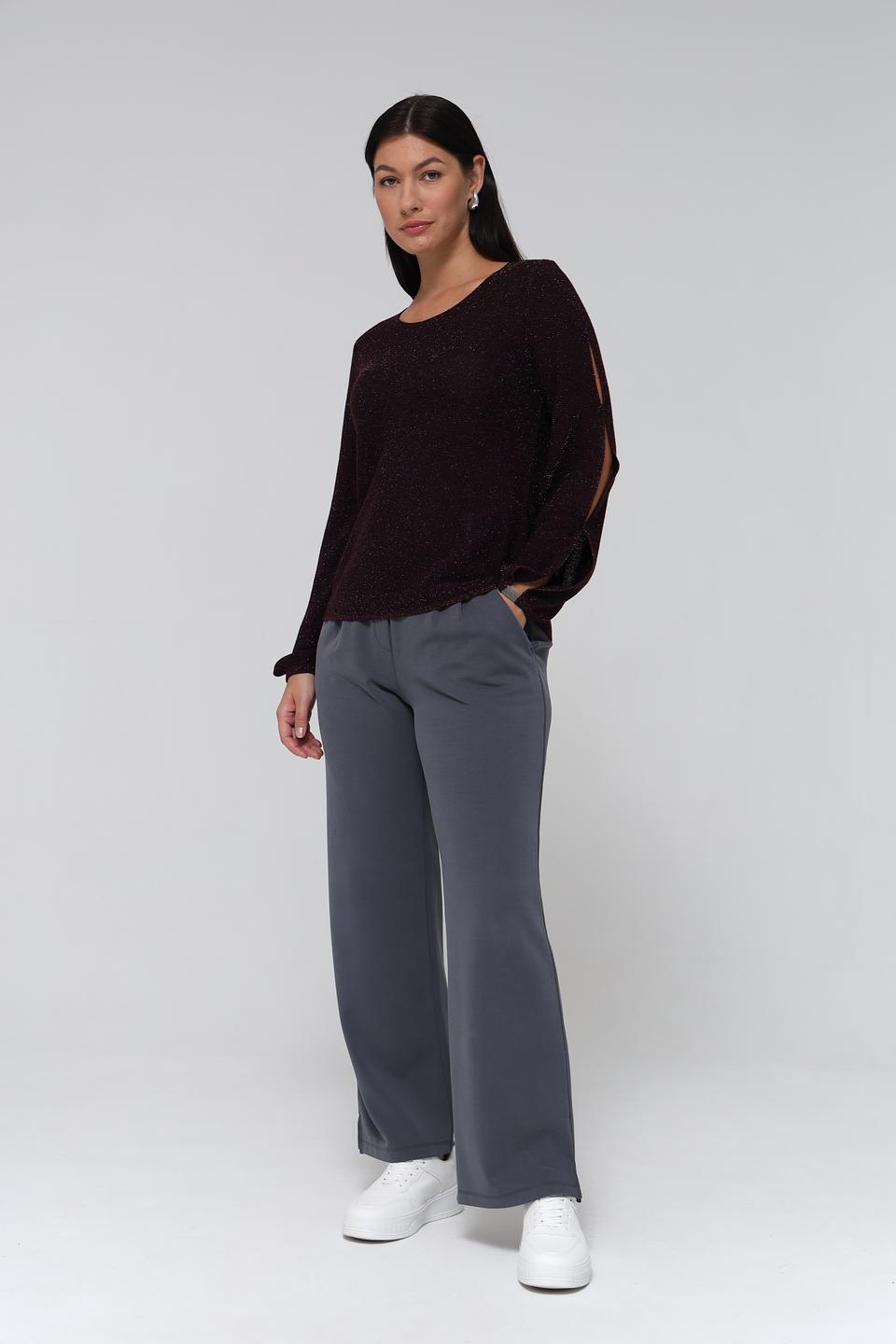 Пуловер Monari с вырезами бордовый