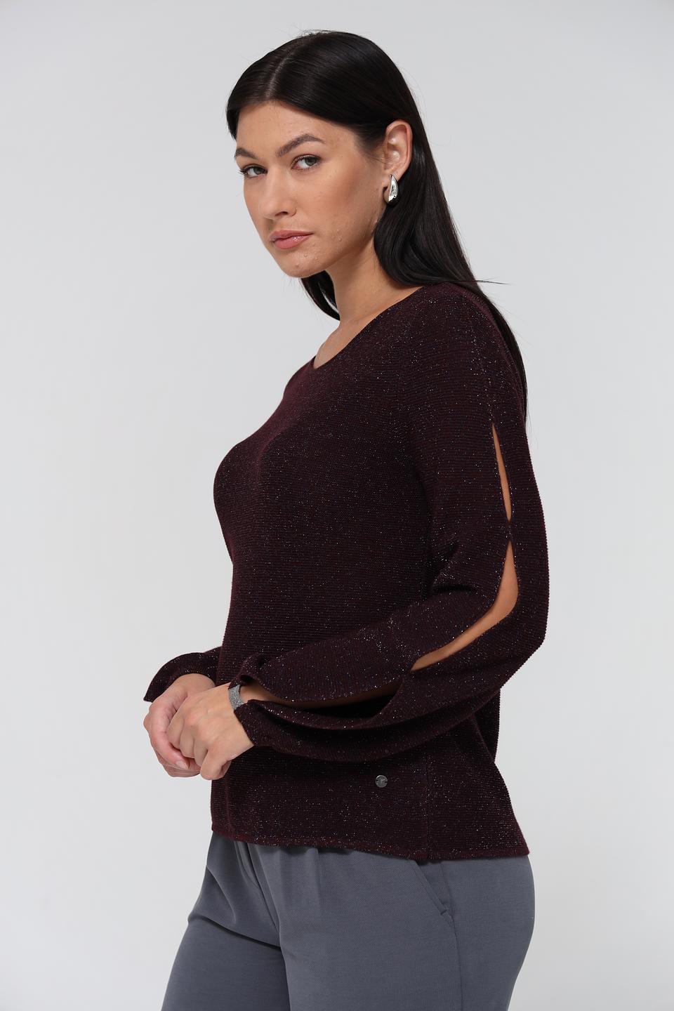 Пуловер Monari с вырезами бордовый