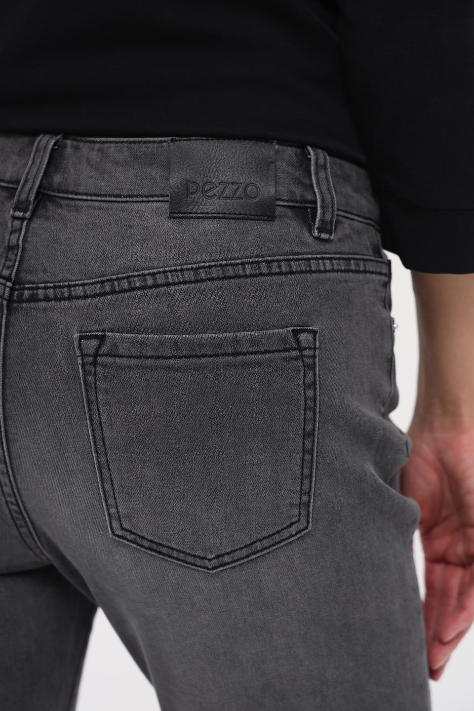 Джинсы Pezzo серые с потертостями