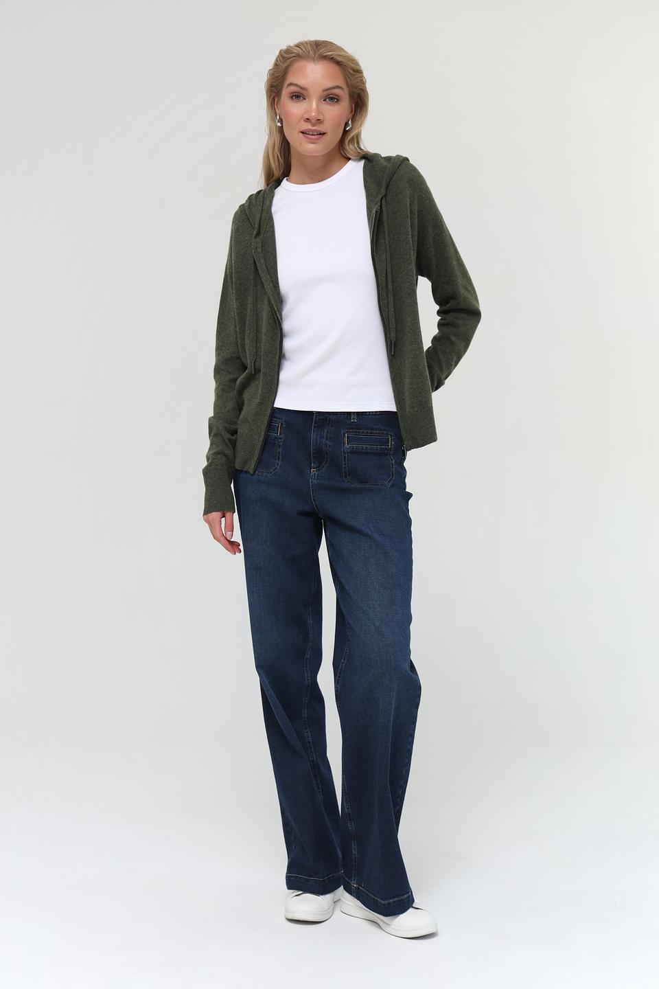 Жакет Pezzo оливковый с капюшоном