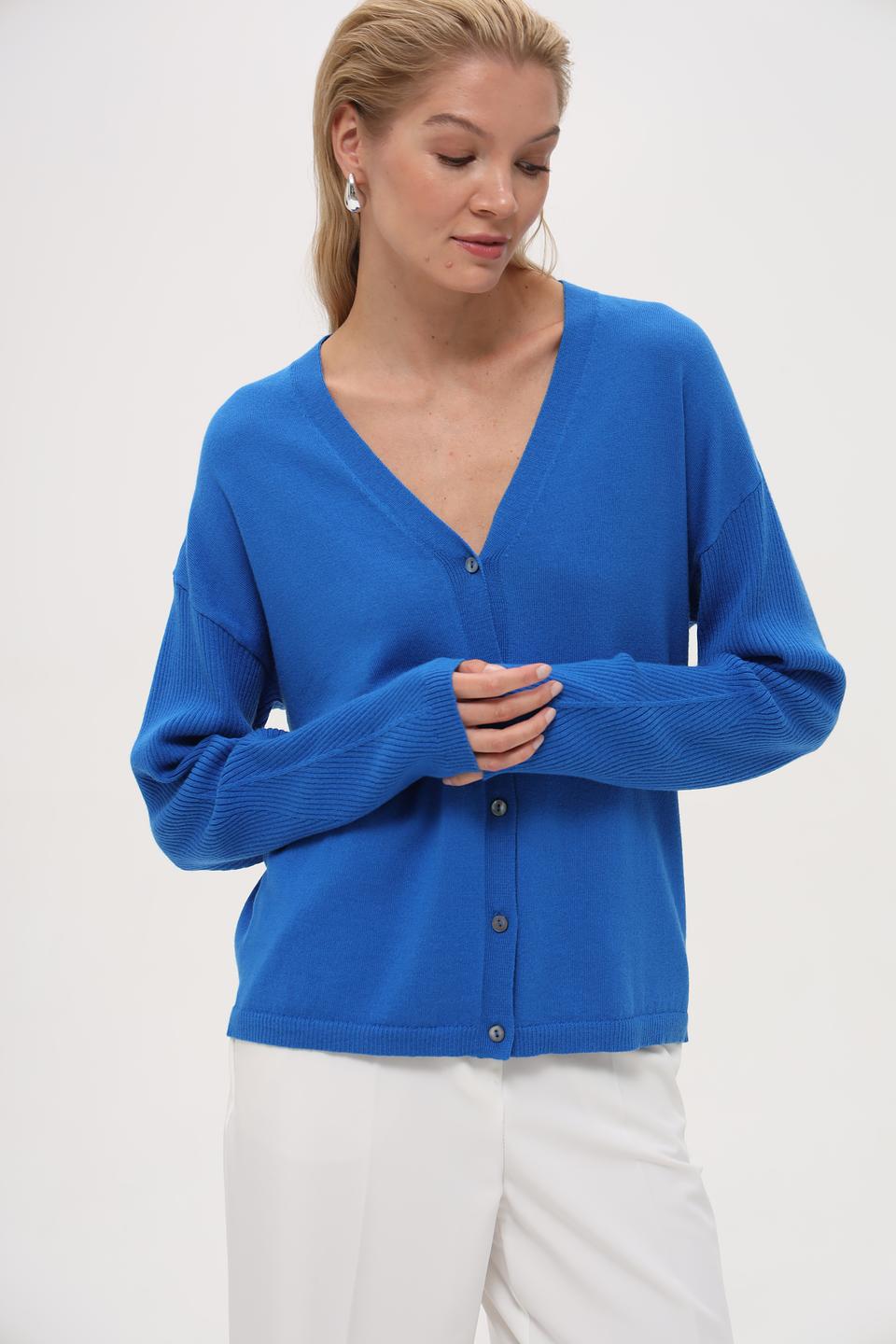 Жакет Pezzo вязаный синий