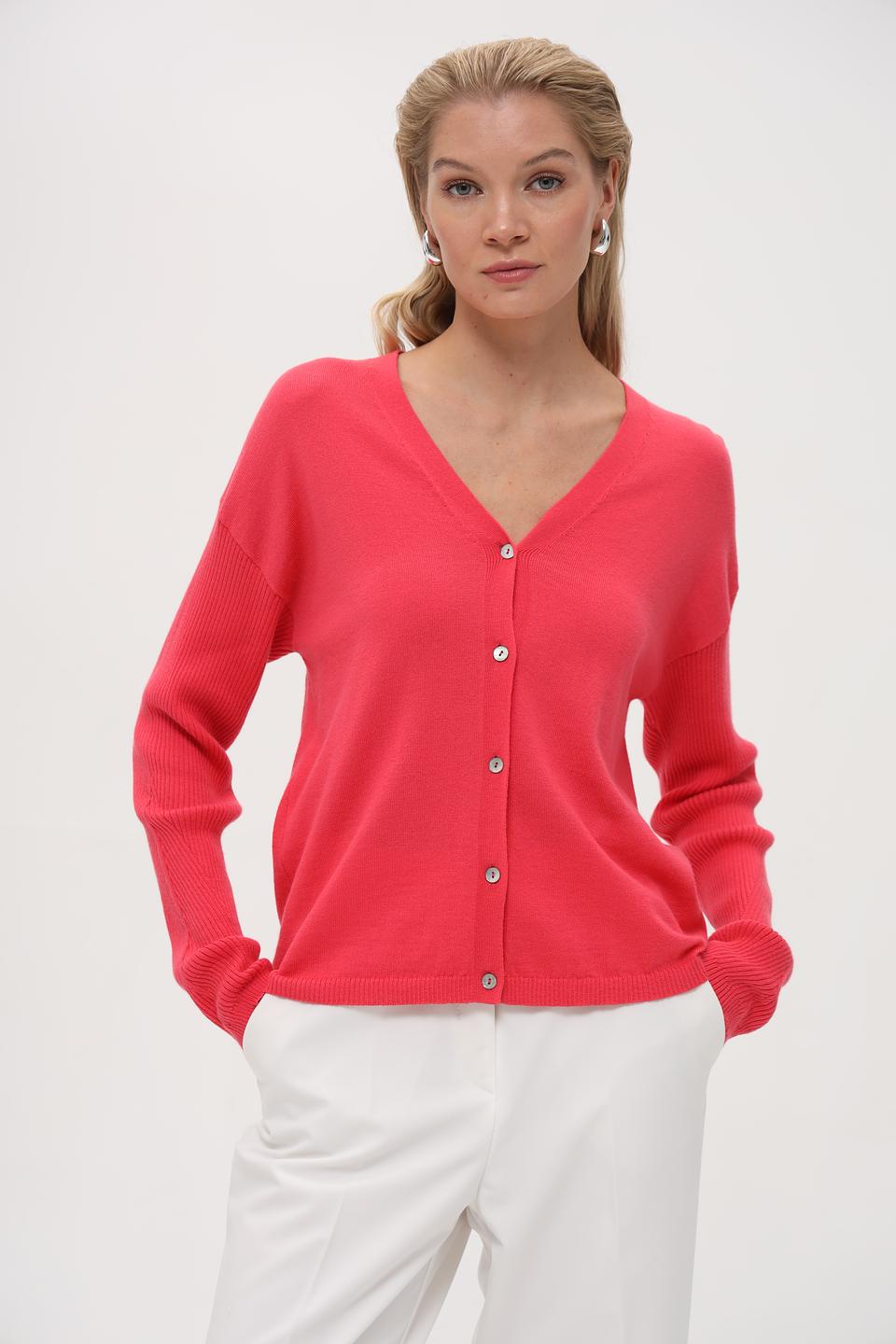 Жакет Pezzo розовый шерстяной на пуговицах