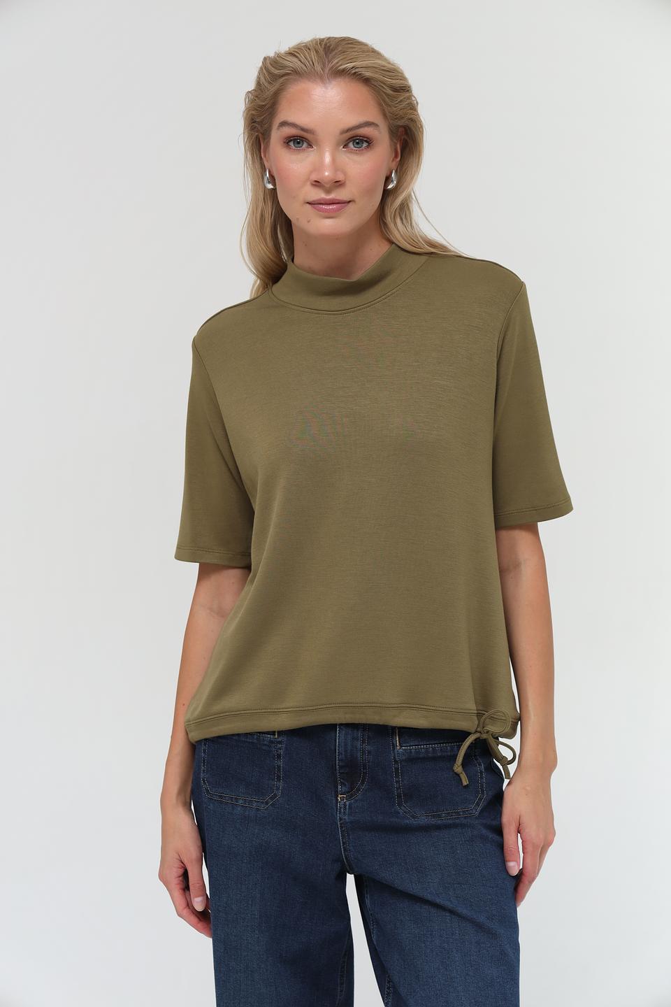 Пуловер Pezzo хаки с завязками