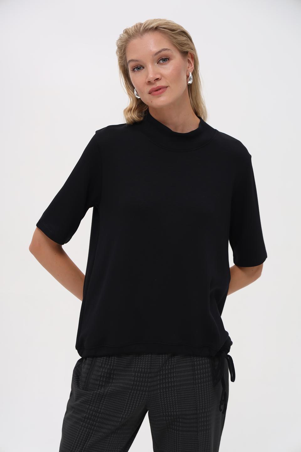 Пуловер Pezzo чёрный с коротким рукавом