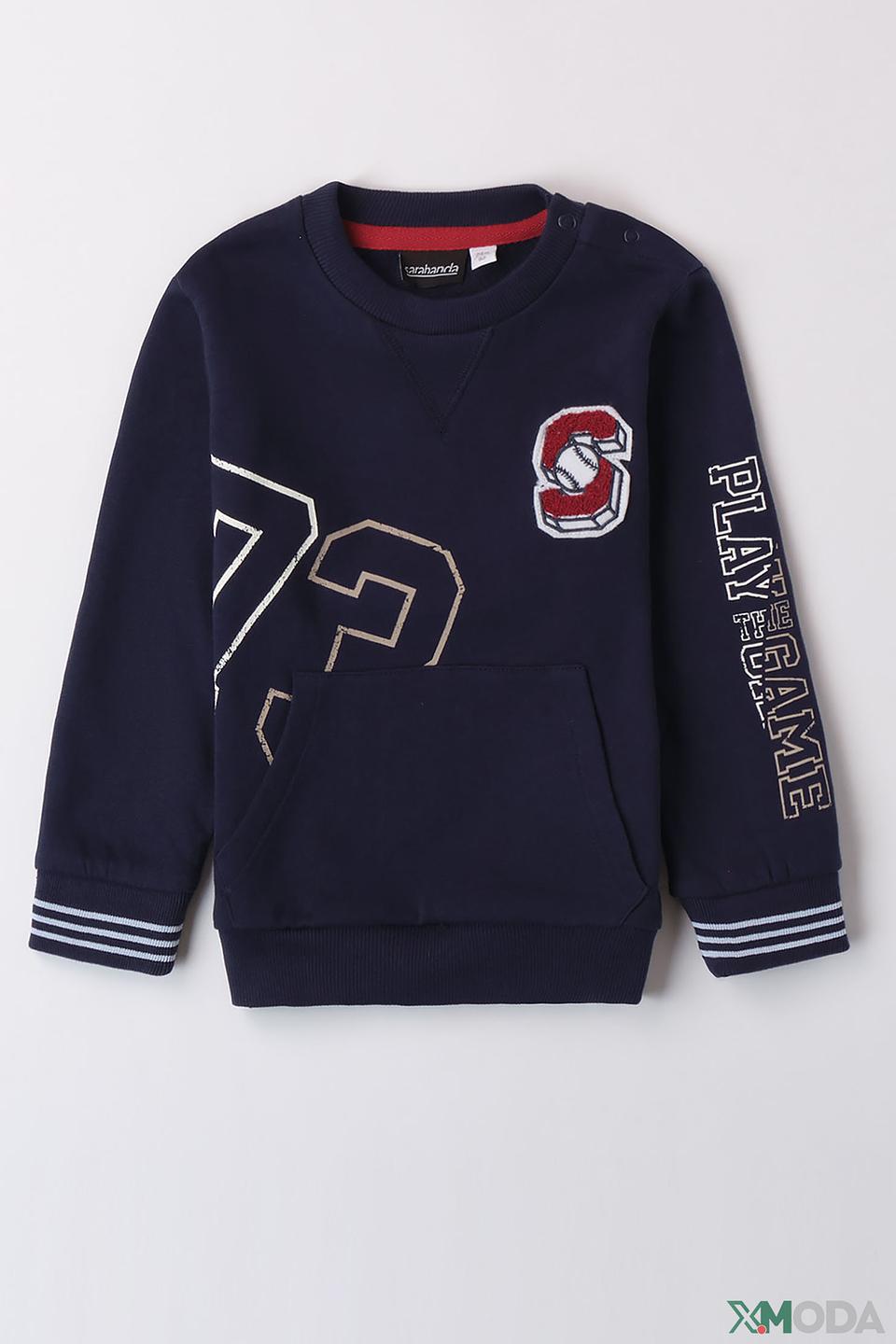 Джемпер Sarabanda темно-синий с принтом