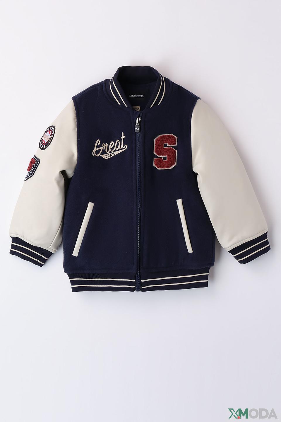 Куртка Sarabanda темно-синяя с нашивками