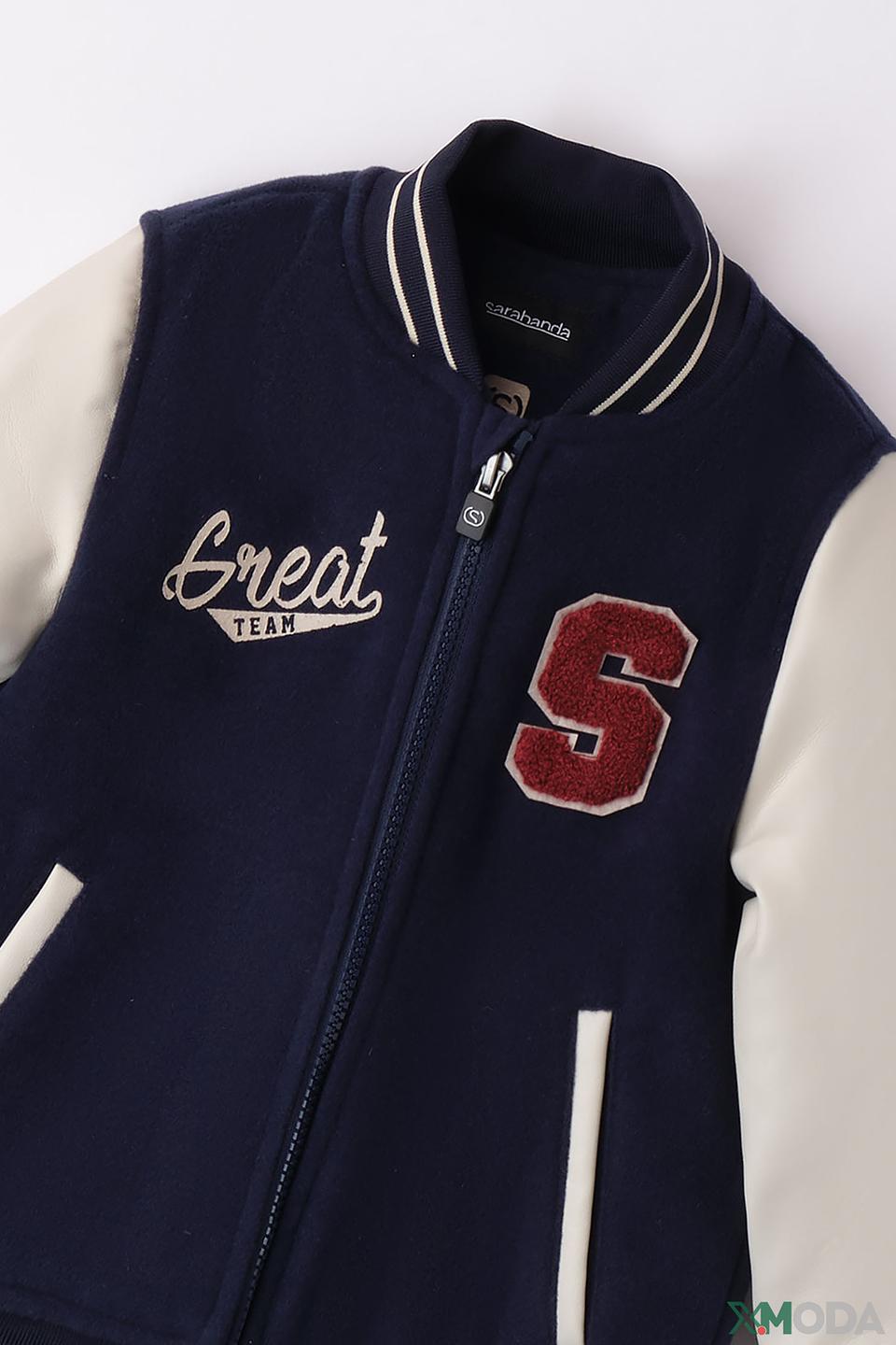 Куртка Sarabanda темно-синяя с нашивками