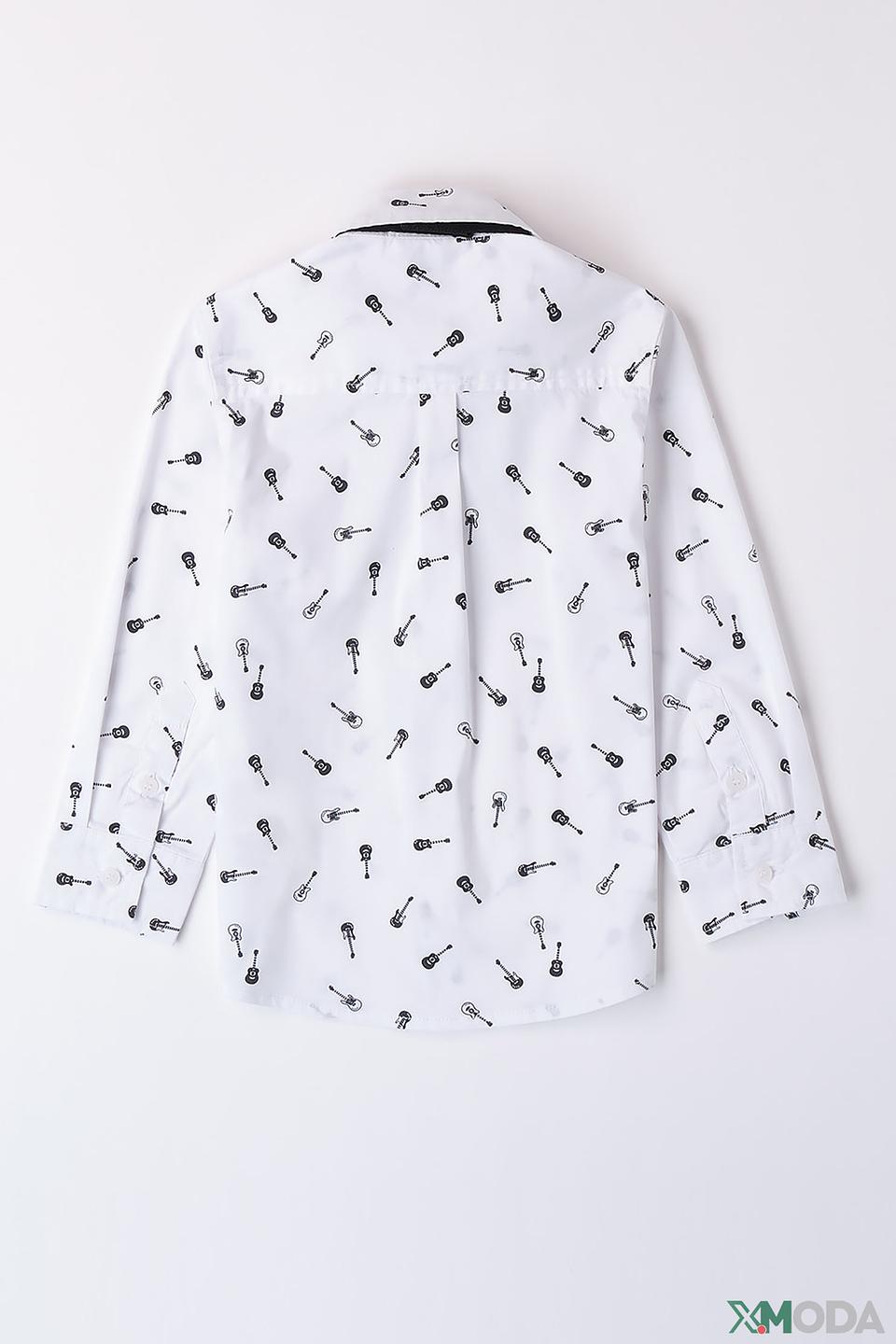 Рубашка Sarabanda с гитарами белый