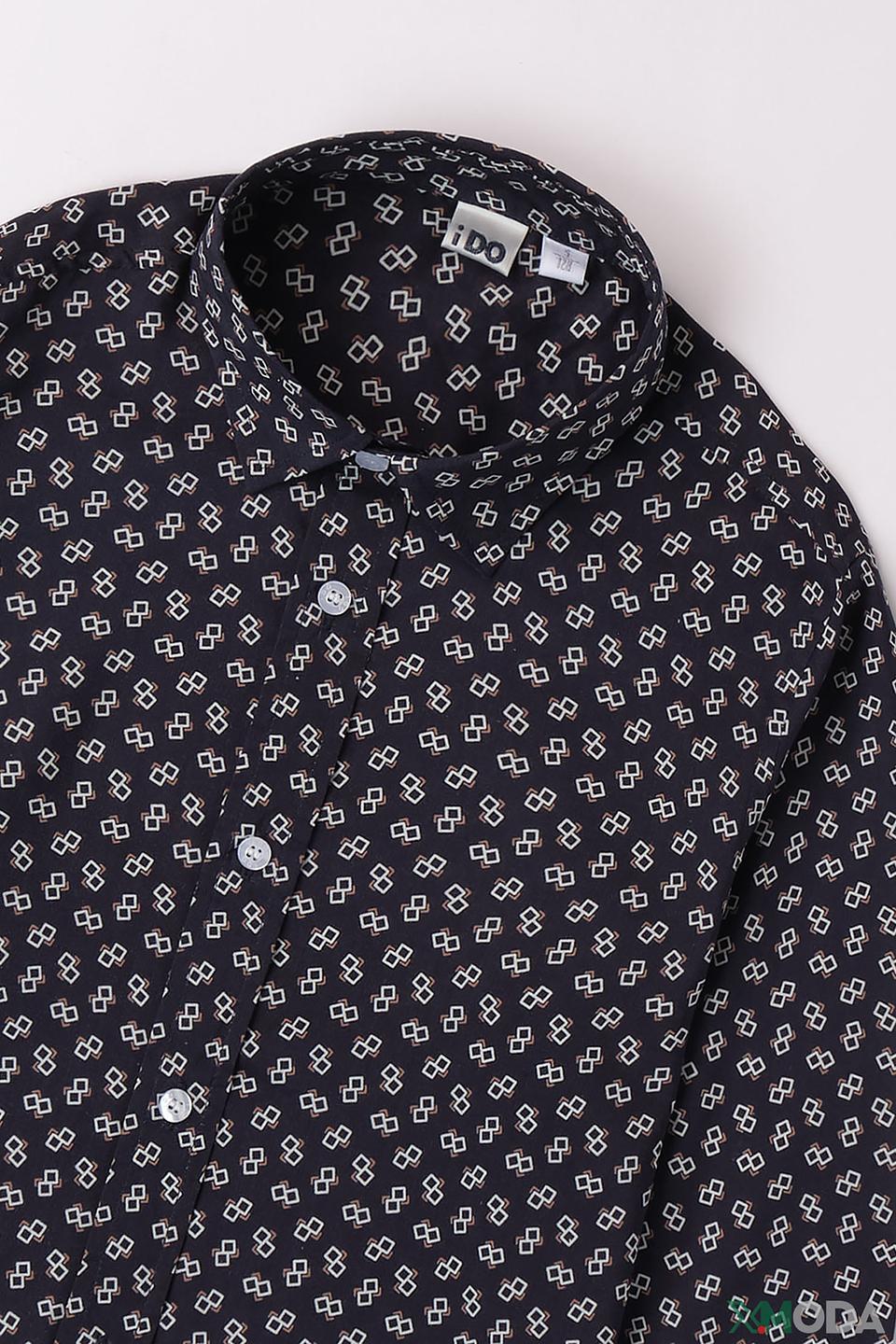 Рубашка Ido с принтом чёрный