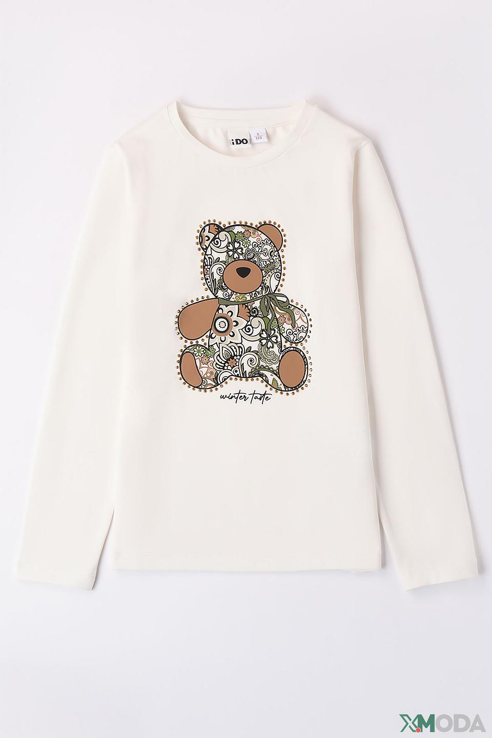 Джемпер Ido дев. с медведем кремовый